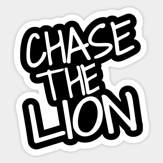 Chase The Lion Gift Idea Sticker by soufyane